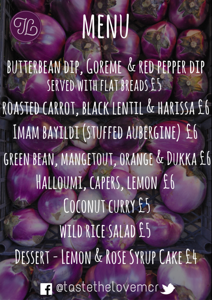 Vegetarian and Vegan Menu Manchester