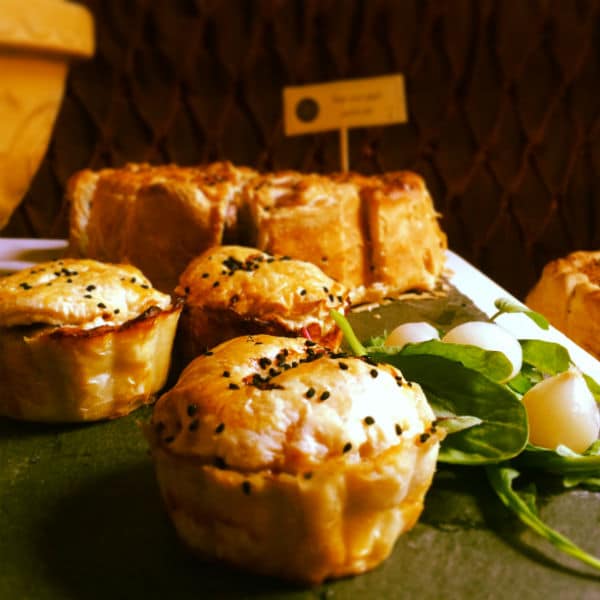 Delicious pies at a different kind of wedding.