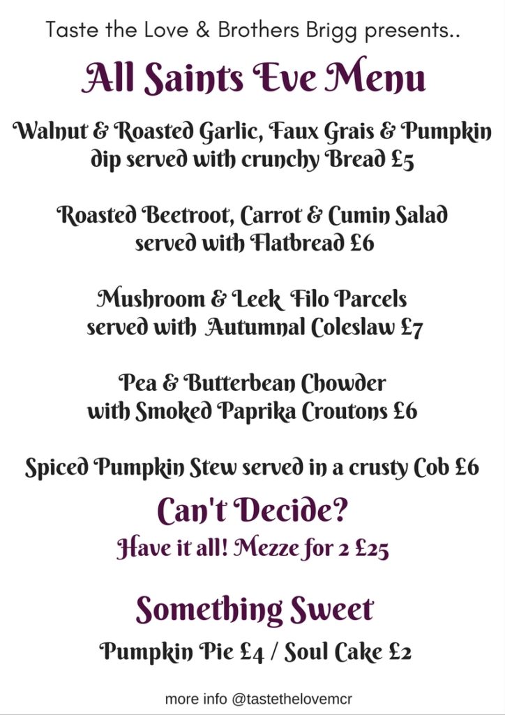 October Pop Up Menu